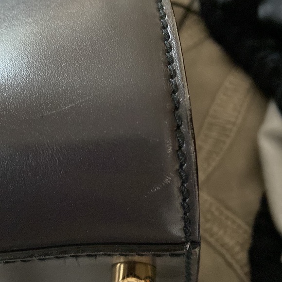 YSL Charcoal Leather Handbag authentic - Picture 10 of 13